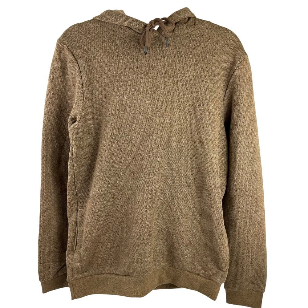 Goodfellow & Co Mens Textured‎ Knit Hoodie Pullover Brown Size S